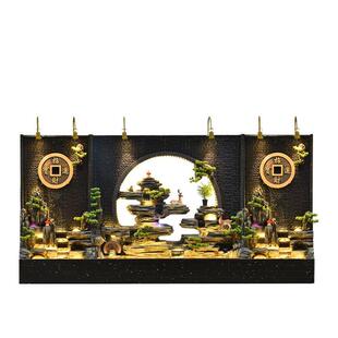 UWM水幕墙假公山流水摆件循环水装司酒店公室花园庭院办喷泉鱼池