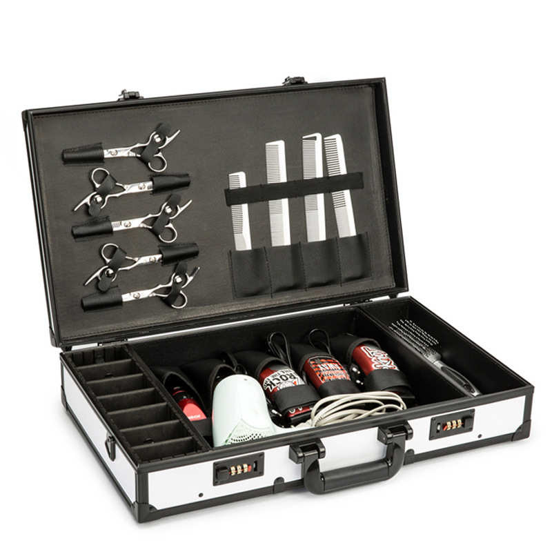 美发工具箱发型师手提理发师密码工具箱美发剪刀油头工具箱收纳箱