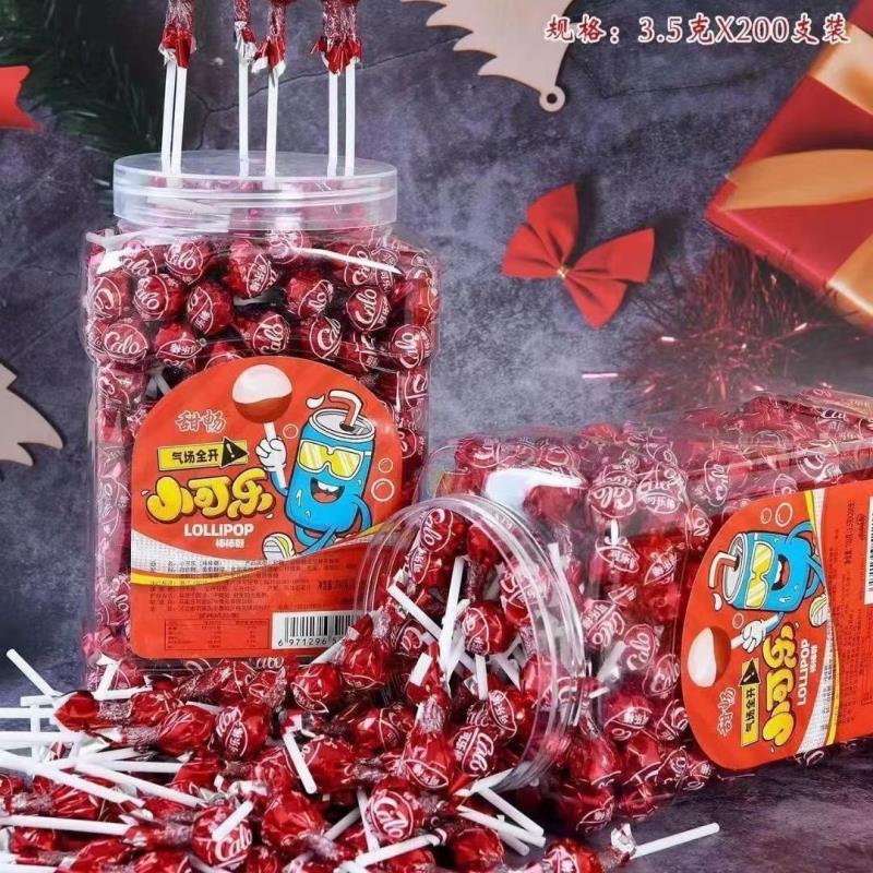 迷你棒棒糖可乐味棒棒糖儿童分享糖果迷你版棒棒糖小零食糖果