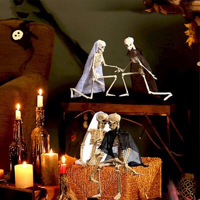Halloween decoration props skeletons human skeleton 40cm彷真