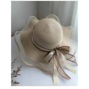 草帽女夏天沙滩帽防晒小清新韩版遮脸出游百搭太阳帽遮阳帽子