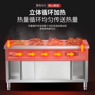 拉门工程款不锈温钢快餐保台电热加保温售饭台堂餐厅饭食店打319