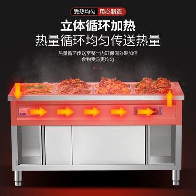 拉门工程款不快餐保锈温台电热保温售饭台食钢堂餐加58厅饭店打饭