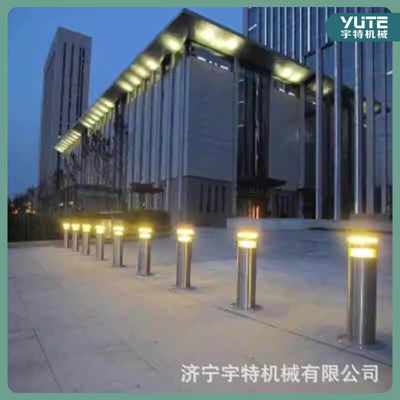 升降柱304不锈钢材质电动伸缩地桩停车场挡车路障电动遥控地柱