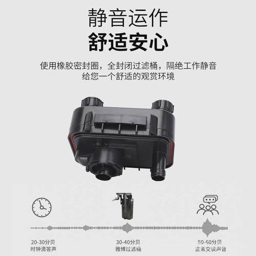 台湾雅柏UP120小型鱼草缸EX120静音外置壁挂过滤桶雅柏过滤器