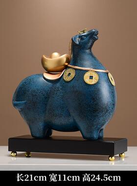 高档简约 马有钱软装装饰品办公室桌上面前台厅电客视柜创意摆件