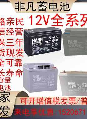 FIAMM非凡蓄电池12SP12V65Ah42Ah40Ah38Ah26Ah18Ah12A7Ah电瓶主机