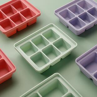 硅胶冰球模具家用大号冰格制冰盒酒吧威士忌冰块盒莫兰迪色