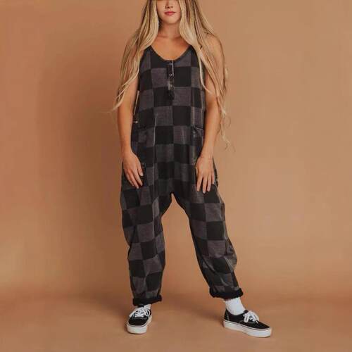 Women's Tank Romper - Oversized  Comfortable  Casual and