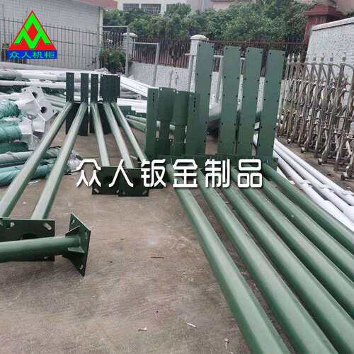 交通路口八角监控杆 卡口杆监控立杆金属立柱 小区道路防监控立杆