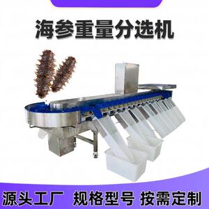全自动海参高精度重量分选机鲍鱼干海参大虾重量分拣设备分头机