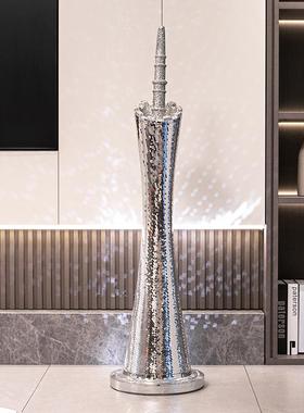 网红蛮腰小广州塔客电厅大饰型落地大摆64703件视柜轻奢存钱罐装