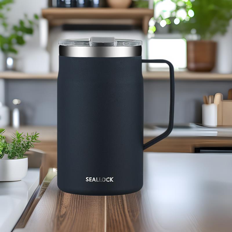 水杯马克杯高颜值304不锈钢咖啡杯便携保温杯不锈钢杯子带盖茶杯