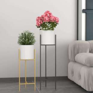 客厅阳台植物架 式 北欧简约铁艺花架室内装 饰创意绿萝架盆栽架拆装