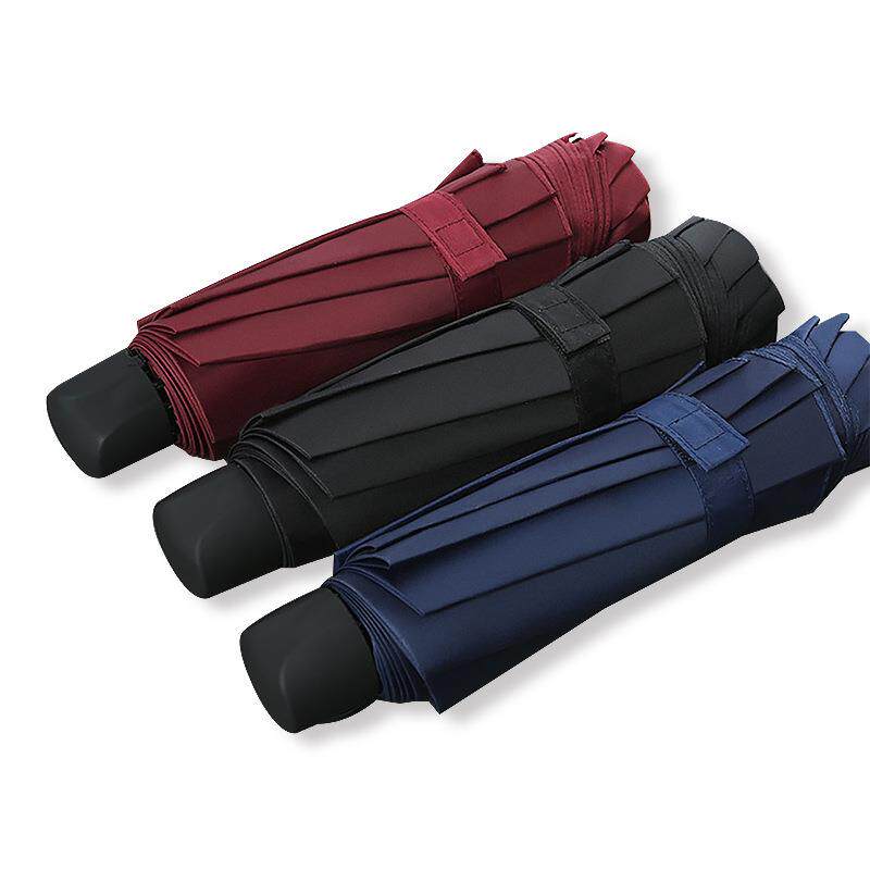 直销新款促销素色防风三折伞 折叠雨伞礼品广告伞可定印制logo现