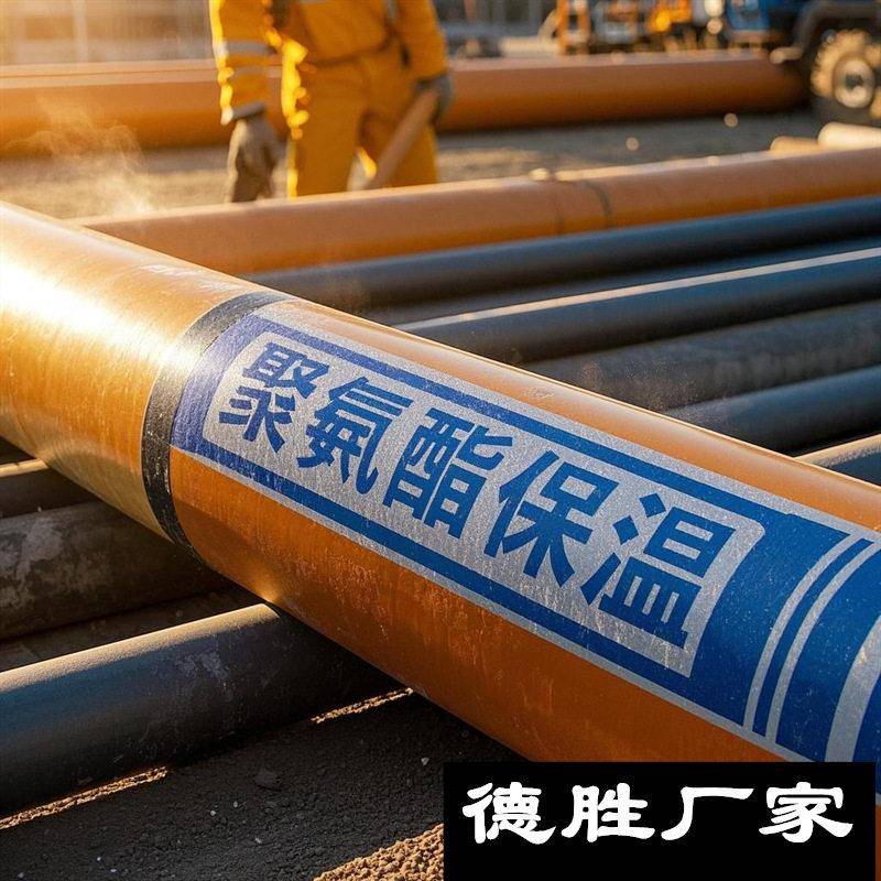 密度聚乙烯保温管供暖无缝管道钢套钢聚氨酯保温防腐钢管厂家