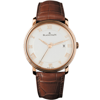 [9.8新]宝珀经典系列手表玫瑰金自动机械男款腕表6651-3642-55B