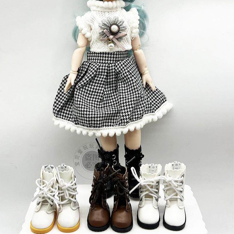 制服款娃鞋6分BJD 30cm关节娃娃靴子骑士女靴 巴比娃娃衣服配