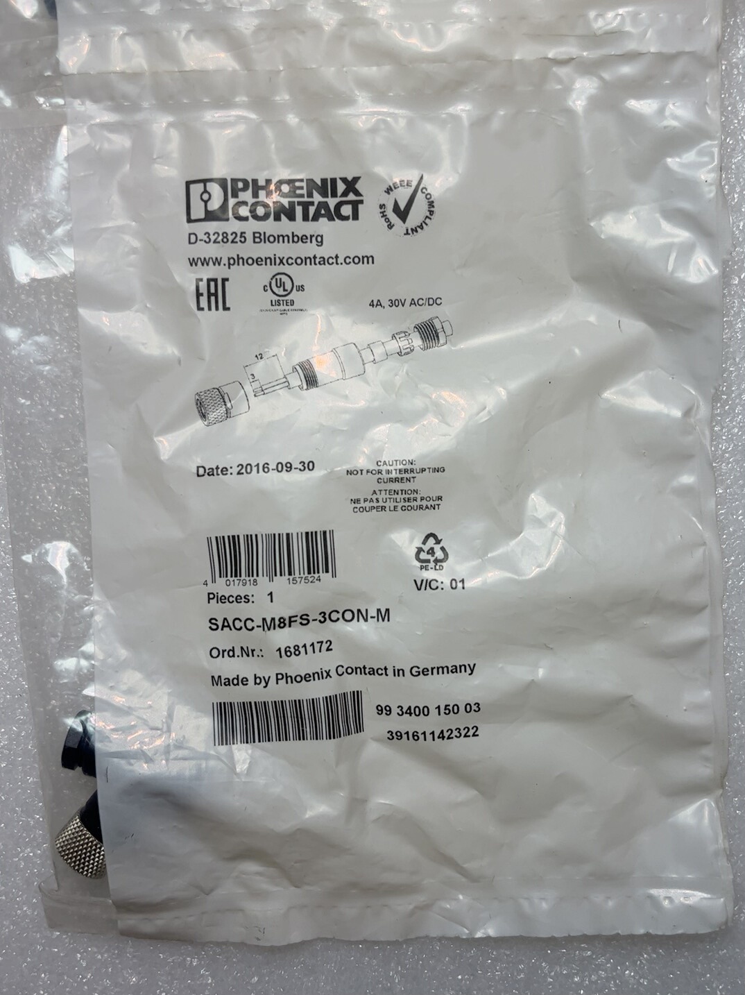 菲尼克斯连接器接头1681172