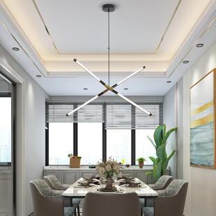 跨插294境枝拔式 设计LED树餐吊灯创意线条客厅灯室灯餐吊卧灯