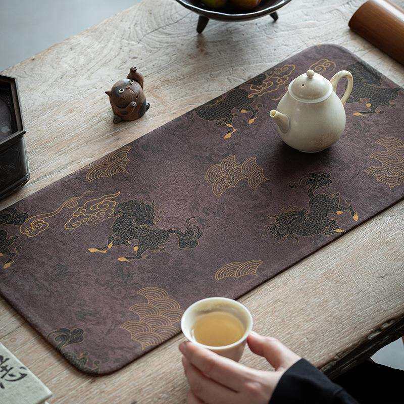 禅艺堂香云纱茶垫茶席复古中式干泡禅意桌隔热主人垫