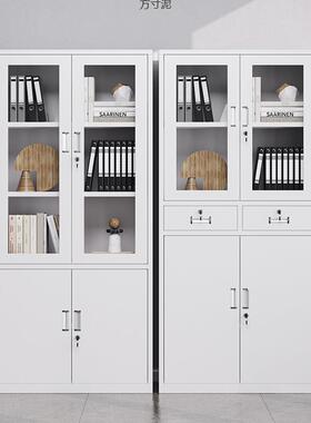 铁皮文件柜办公资料档案柜钢制凭证柜家用更衣储物柜带锁柜子卷柜