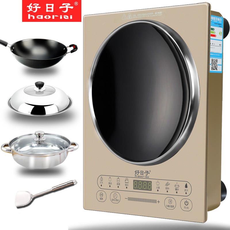 好日子电磁炉家用凹面爆炒3500W凹凸电池炉灶猛火大功率凹型
