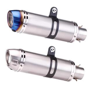 摩托车排气管改装 不锈钢碳纤维 F02小圆筒51mm口径通用尾段消声器