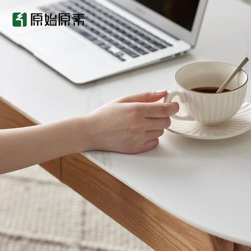 原始原素实木岩板茶几现代简约小户型客厅岩板茶水柜储物柜K6071