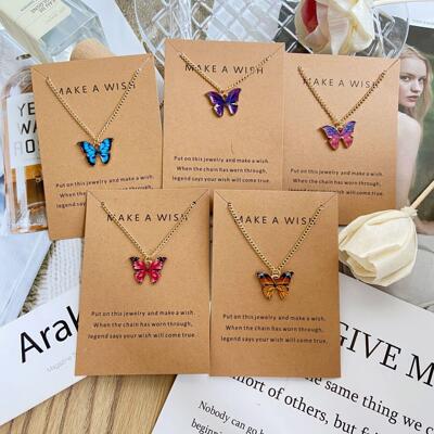 Hot Sale Boho Butterfly Pendant Necklace波西米亚蝴蝶吊坠项炼