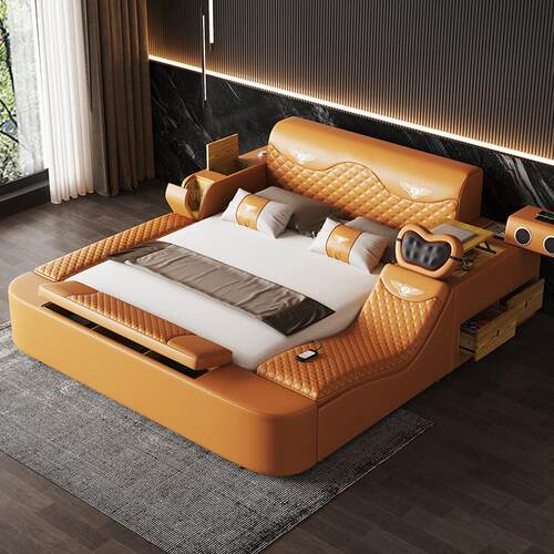 外贸多功能轻奢豪华床Deluxe multifunctional double bed