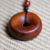 天然雷击木平安扣枣北斗七星挂坠南斗六星挂雷击吊坠老料