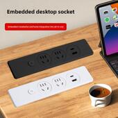 桌面超薄嵌入式 隐藏插线板 电源插座办公会议桌台面电脑桌面内嵌式
