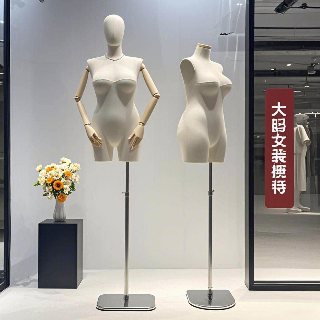 大尺码女装模特道具女半身胖mm大屁股人台服装店橱窗陈列展示架全