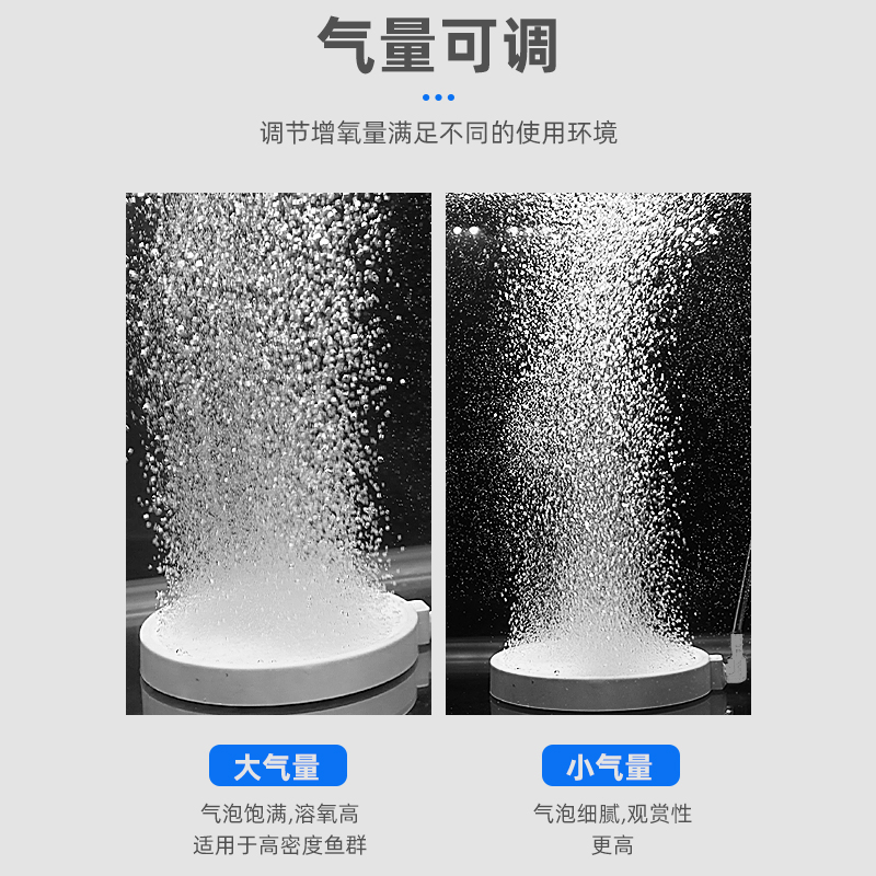 鱼缸纳米气盘雾化气泡石增氧头气泡盘石静音氧气泵增氧泵雾化融氧