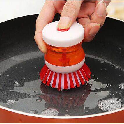 Creative Hydraulic Pot and Dish Brush, Automatic Liquid Disp