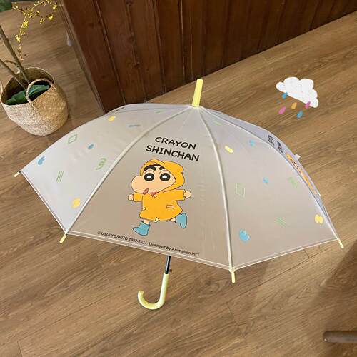 蜡笔小新儿童透明雨伞2025新款卡通二次元学生上学专用小男孩