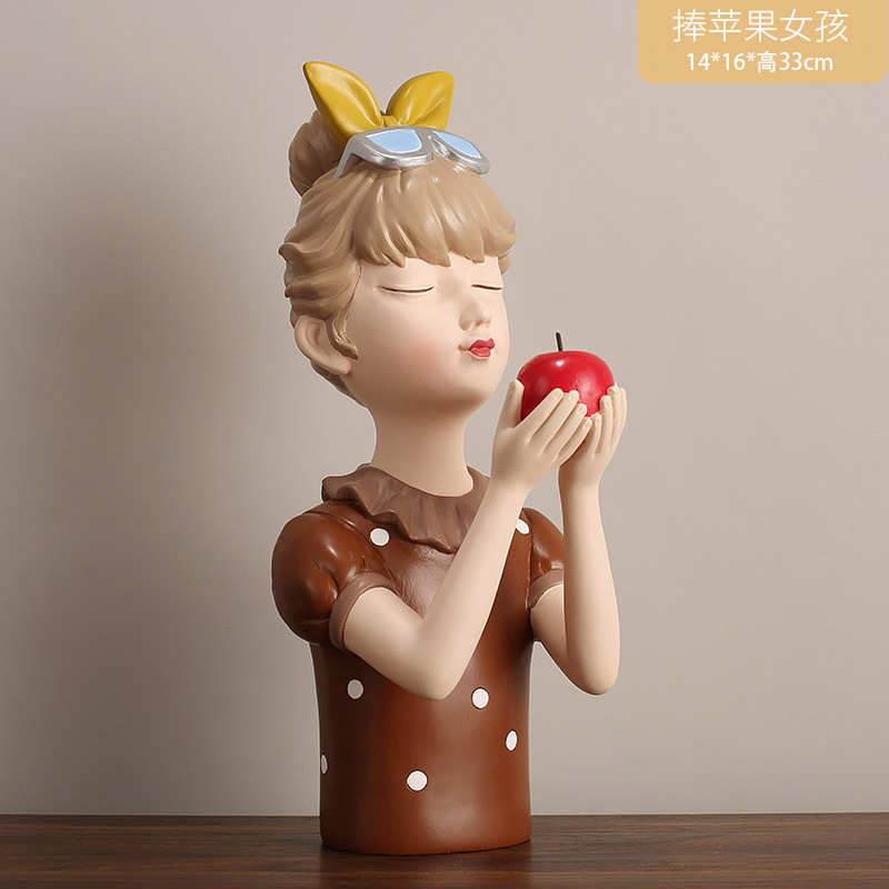 工艺品桌面家居饰品树脂装饰可爱摆件北欧电视柜摆设女孩客厅收纳