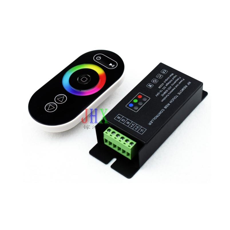 RF七彩灯带控制器LED灯条5键触摸RGB12v调控器GT888无极调光