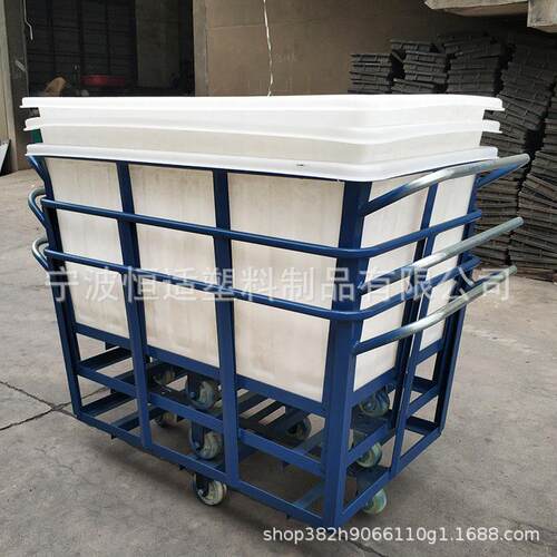 恒适厂家直销100升加厚塑料水箱牛筋方箱塑胶桶方形斗车内周转桶