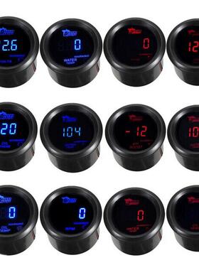 黑壳白壳赛车改装仪表电压水温增压油温转速表通用2英寸52mm