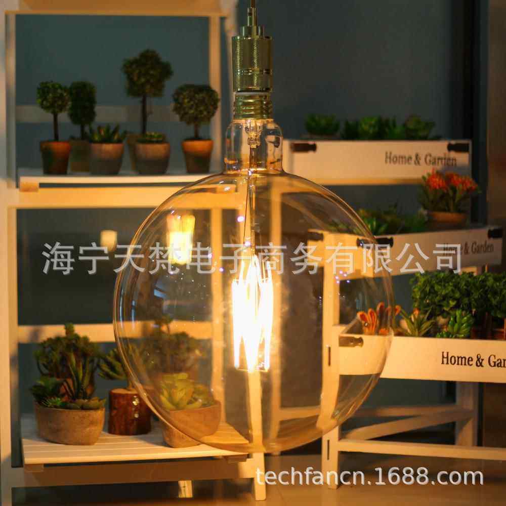 G80仿古灯泡大号吊仿古大灯灯泡LE3D灯丝灯灯光源G380复古灯工业