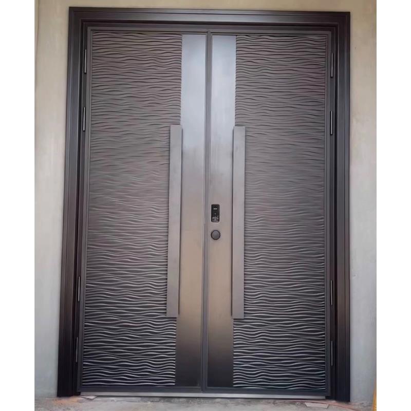 农村自建房彷铸铝别墅大门进户门锌合金双门防盗入户门堂屋大门