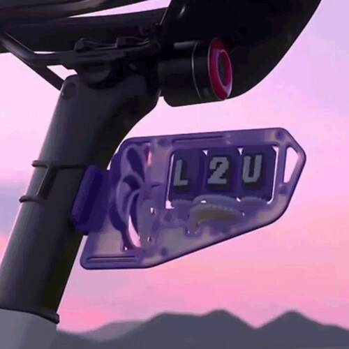 跨境Wind-Powered Rotating Bike Number Plate旋转自行车号码牌A