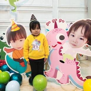 批发KT板大头照片生日人形立牌百日宴布置迎宾牌满月宝宝周岁装饰