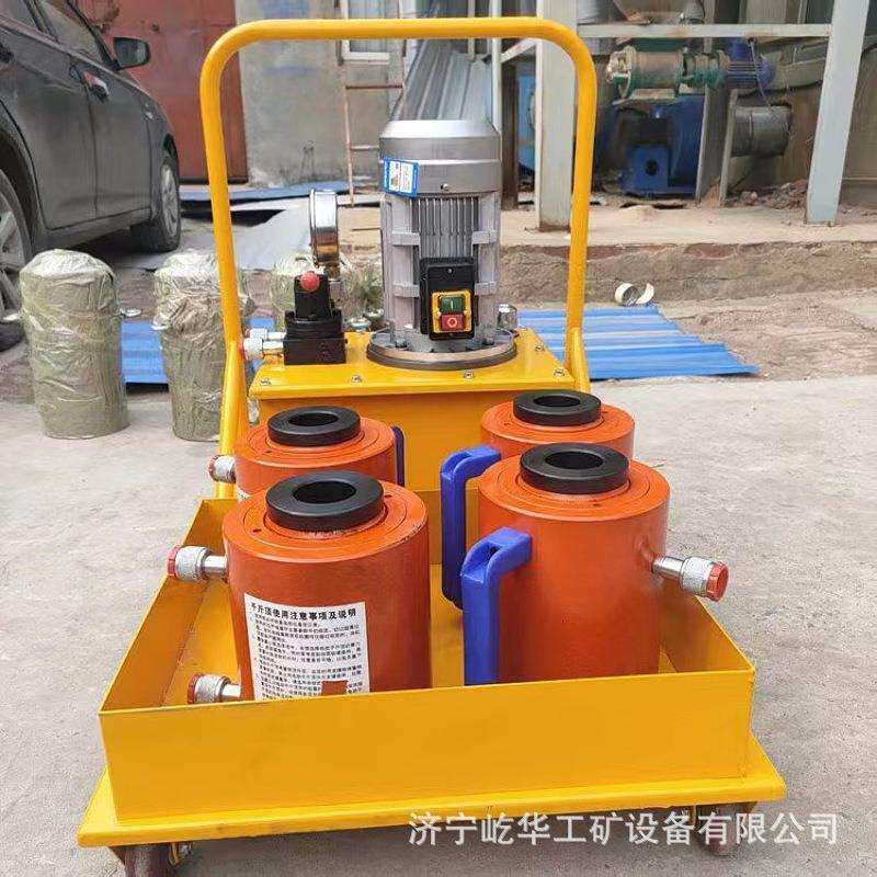 屹华 板式换热器夹紧器一拖四双作用液压扳手电动手动双向紧板器