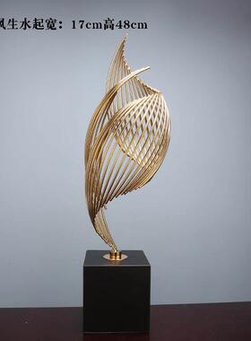 新中式金属高档摆件轻奢软装饰品客厅茶室办公室样板间柜子工艺品