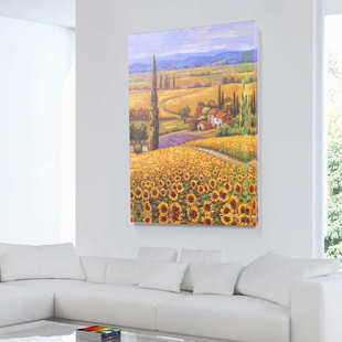 厂家批发风景油画客厅卧室装饰画宾馆酒店装饰工艺画半手绘油画