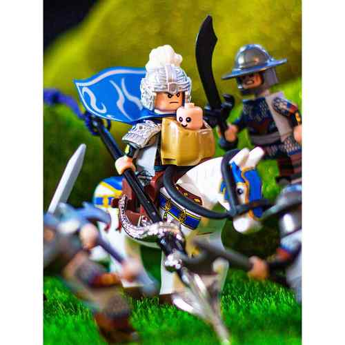 国潮玩具武将赵云长坂坡救阿斗三国小侠全套