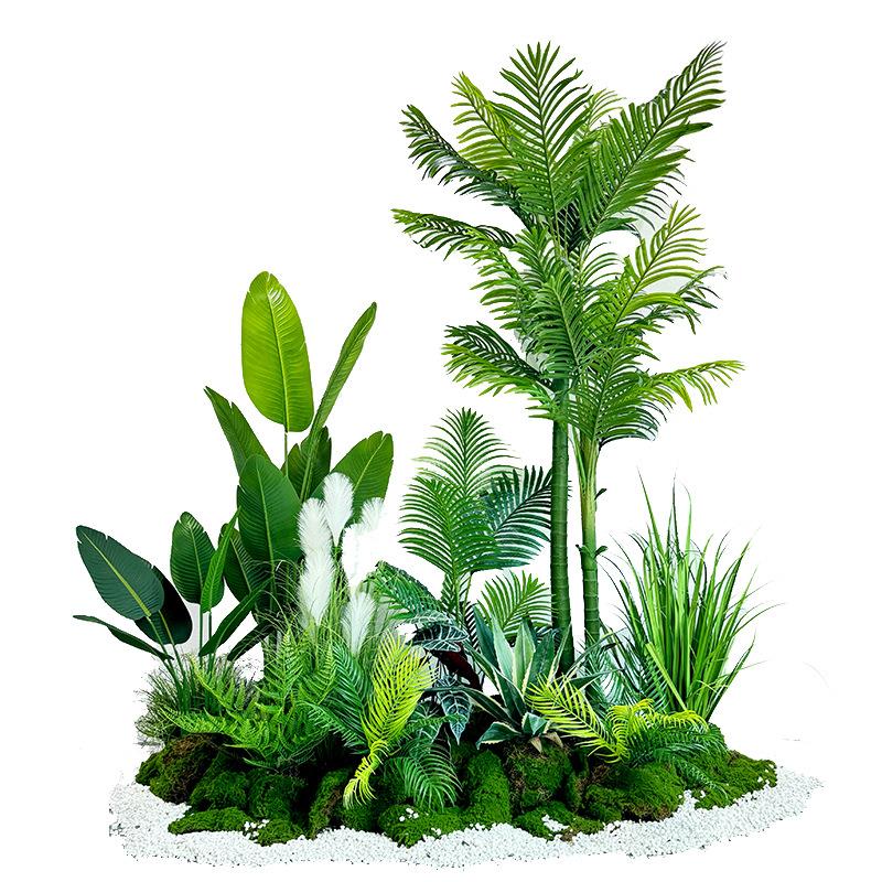 热带仿真绿植散尾葵假植物高级感室内橱窗景观造景组合大型葵树摆